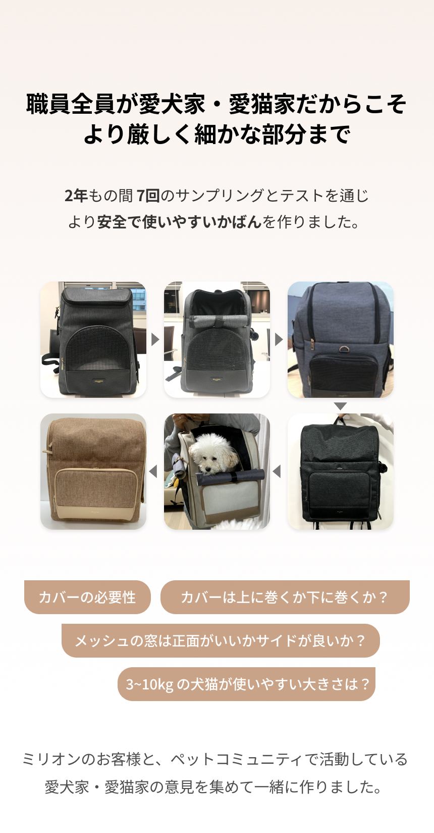 MILLIONG バックハグ バックパック ミディアム バックハグ バックパック ミディアム - パウダーブルー - MILLIONG